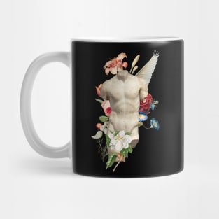 Popular Floral and Sculpture Art Collage, Nude Body Mug